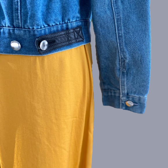 Samantha Sipos BABE Faux Fur Collar Denim Jacket  EUC - Picture 10 of 14